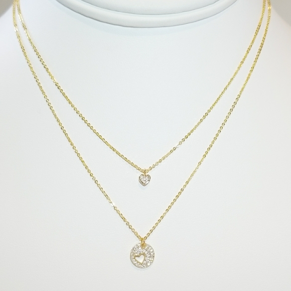 Jewelry - 💖 New in Gift Box 🎁 Double Hearts Layered